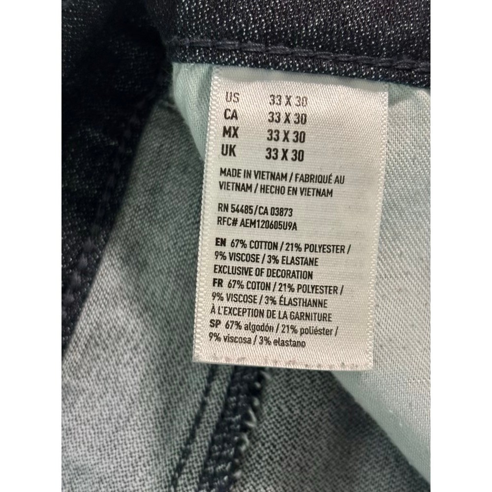 American Eagle Slim Jeans Mens 33x30 Dark Wash Extreme Flex Denim Hipster Casual - Picture 5 of 11
